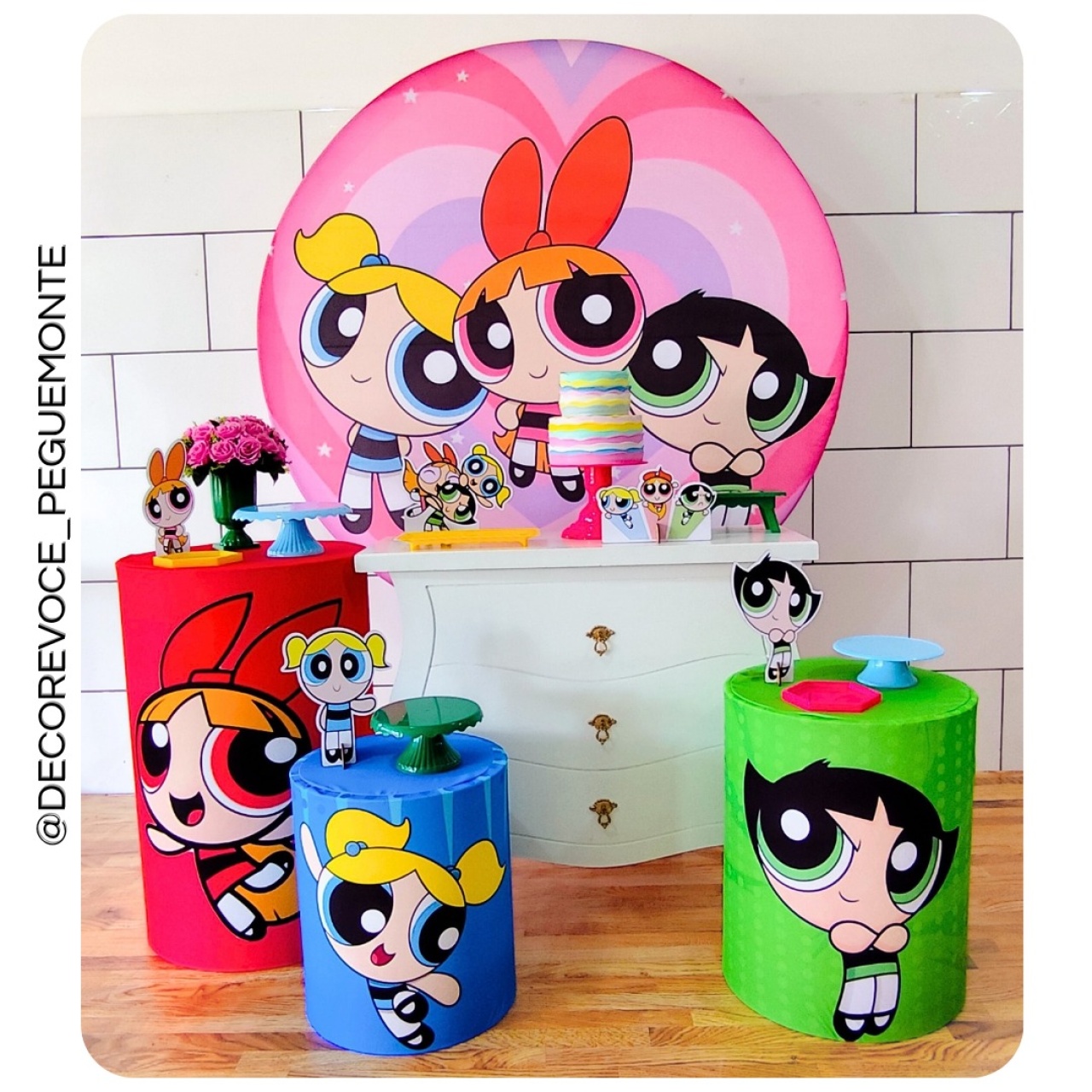 Kit Festejar Meninas Super Poderosas - Decore Você Pegue & Monte