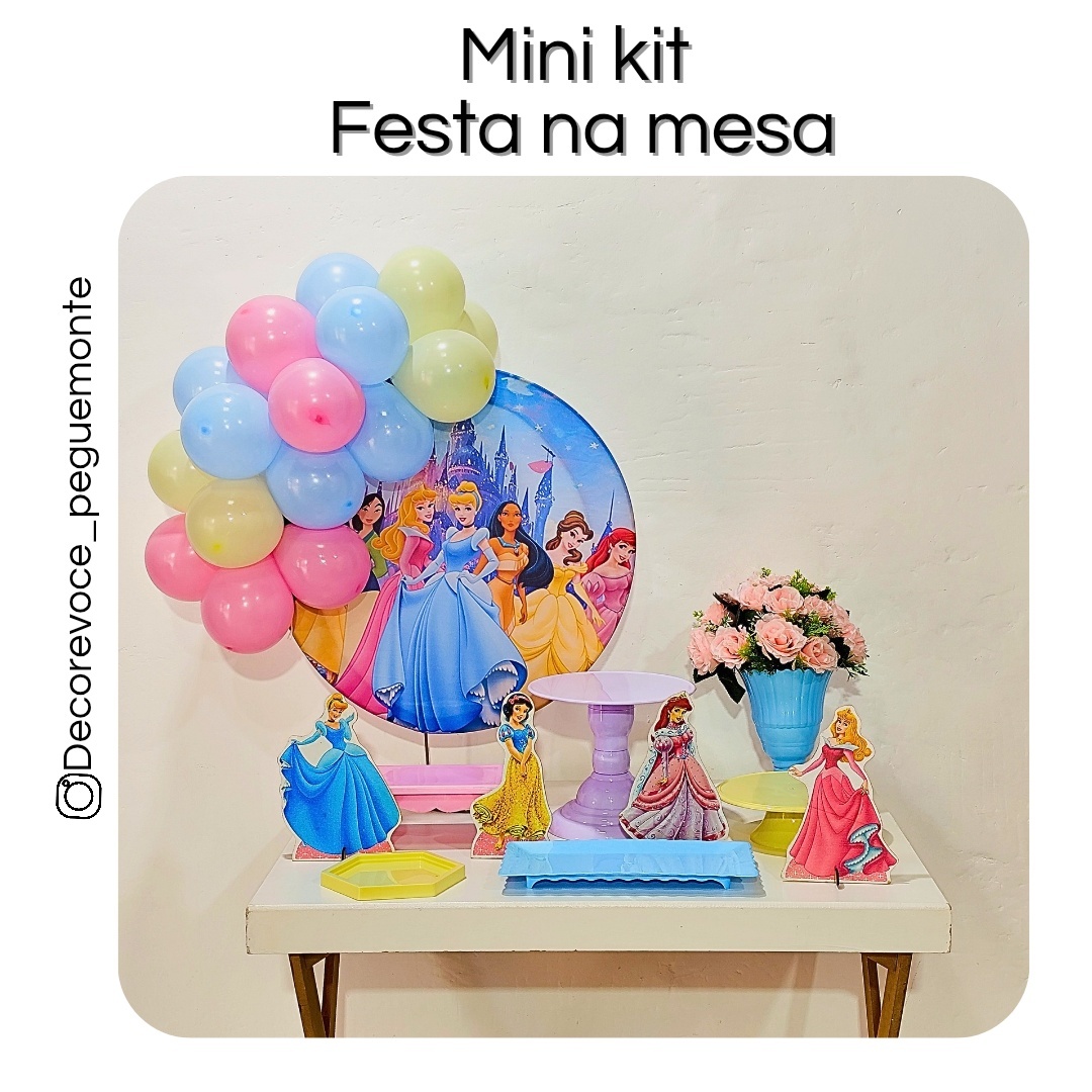 Kit Mesa As Princesas 2 - Decore Você Pegue & Monte
