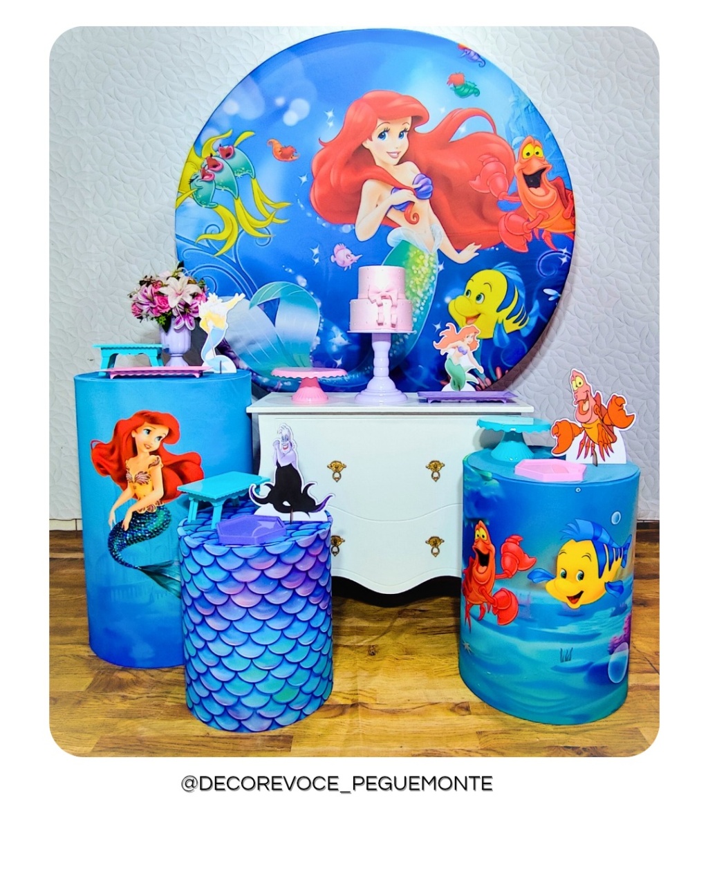 Kit Festejar Sereia Ariel  - Decore Você Pegue & Monte