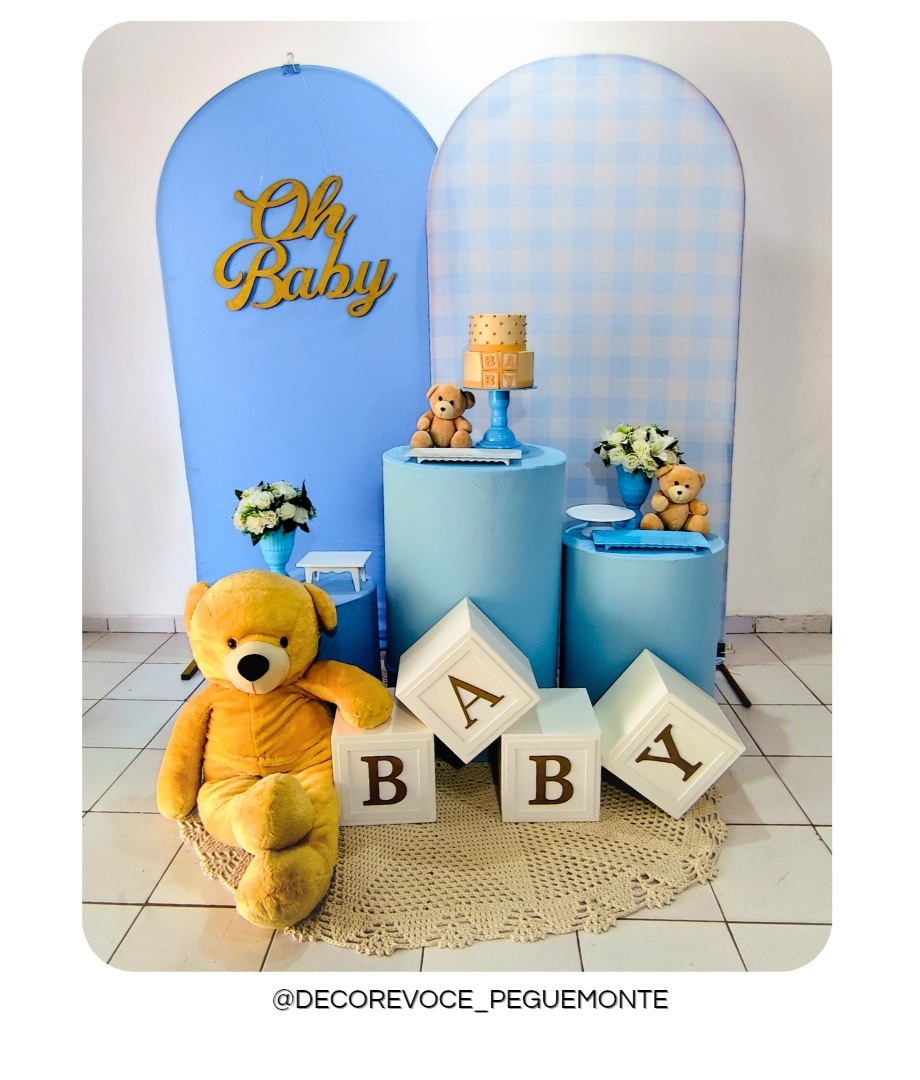 Kit Azul Claro Ursinho 2 - Decore Você Pegue & Monte