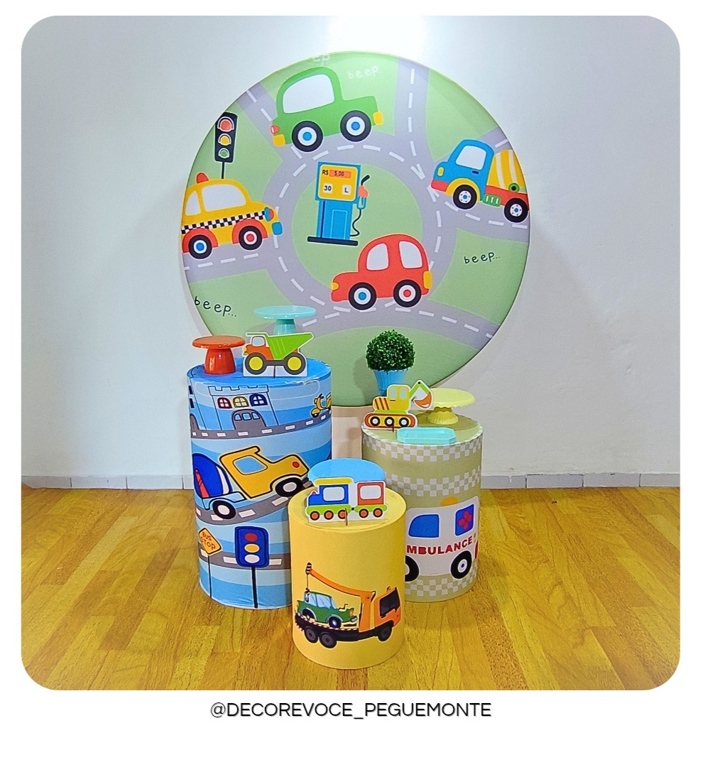 Kit Prático Carrinhos (Meios Detransportes) - Decore Você Pegue & Monte