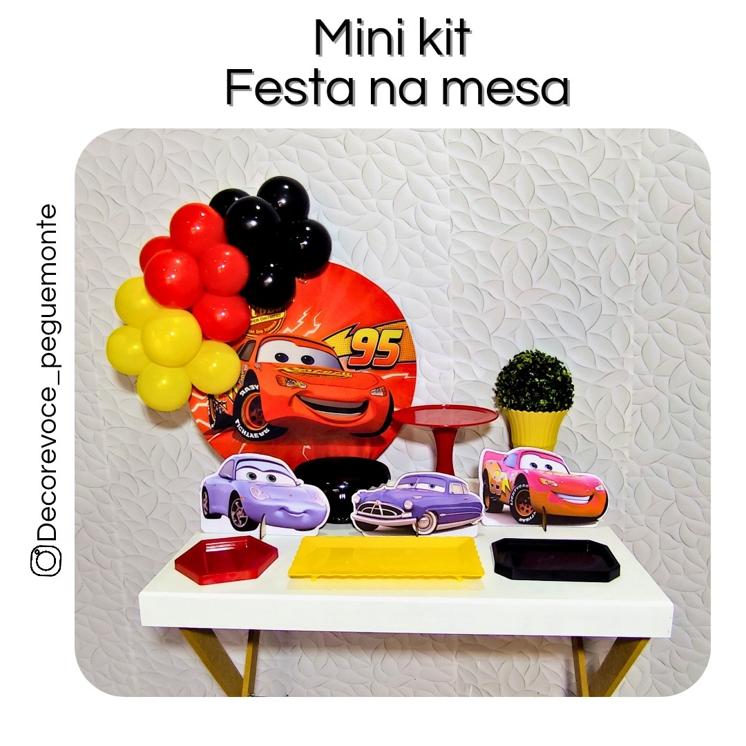 Kit Mesa Carros - Decore Você Pegue & Monte
