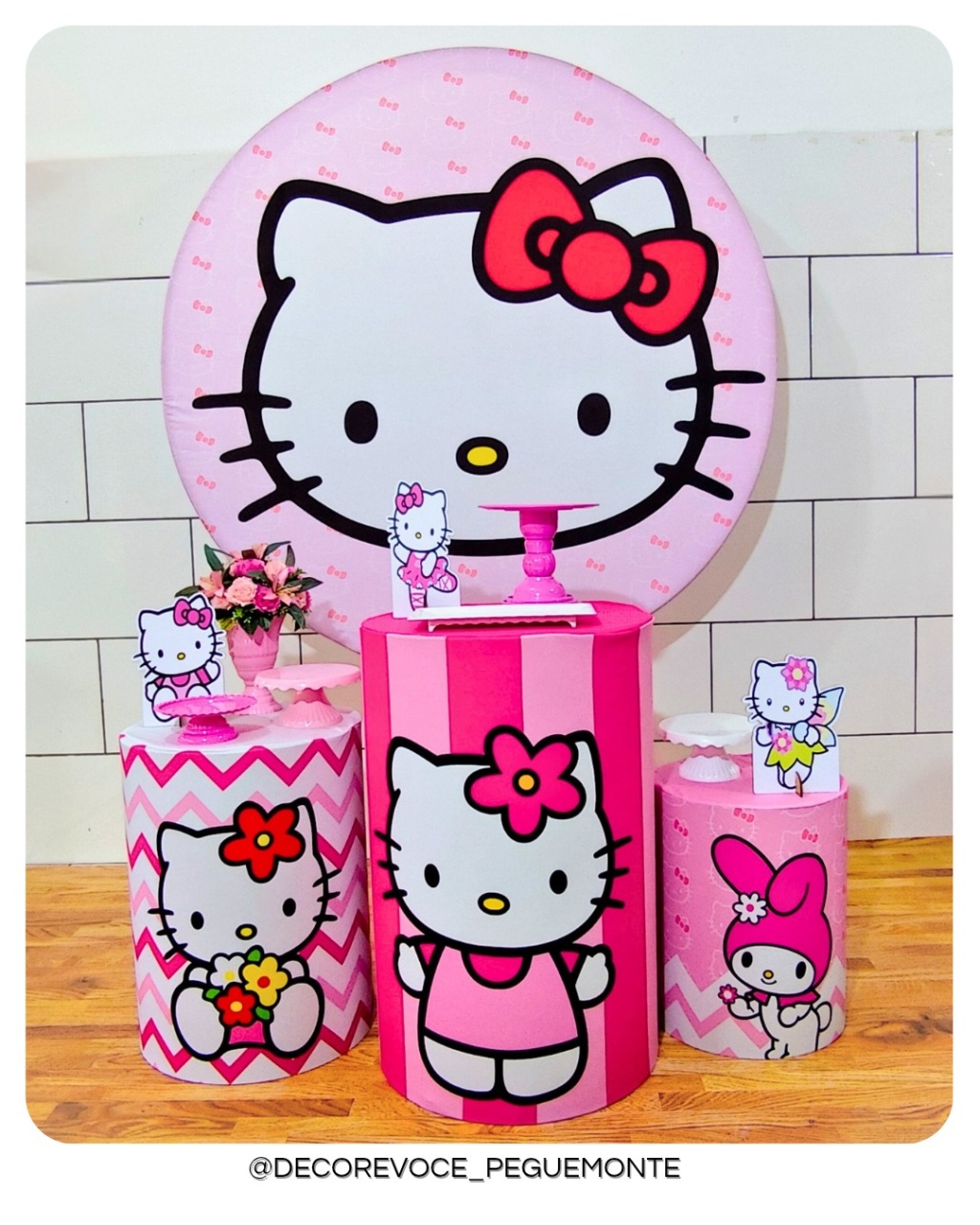 Kit Prático Hello Kitty  - Decore Você Pegue & Monte