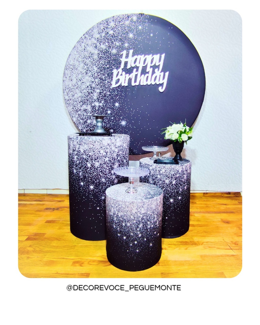 Kit Adulto Preto Com Prata 3 - Decore Você Pegue & Monte