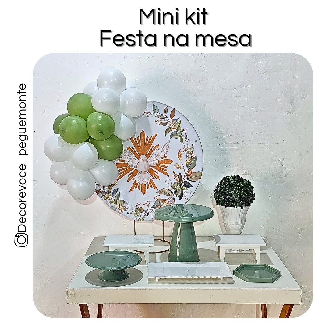 Kit Mesa Batizado 3 - Decore Você Pegue & Monte