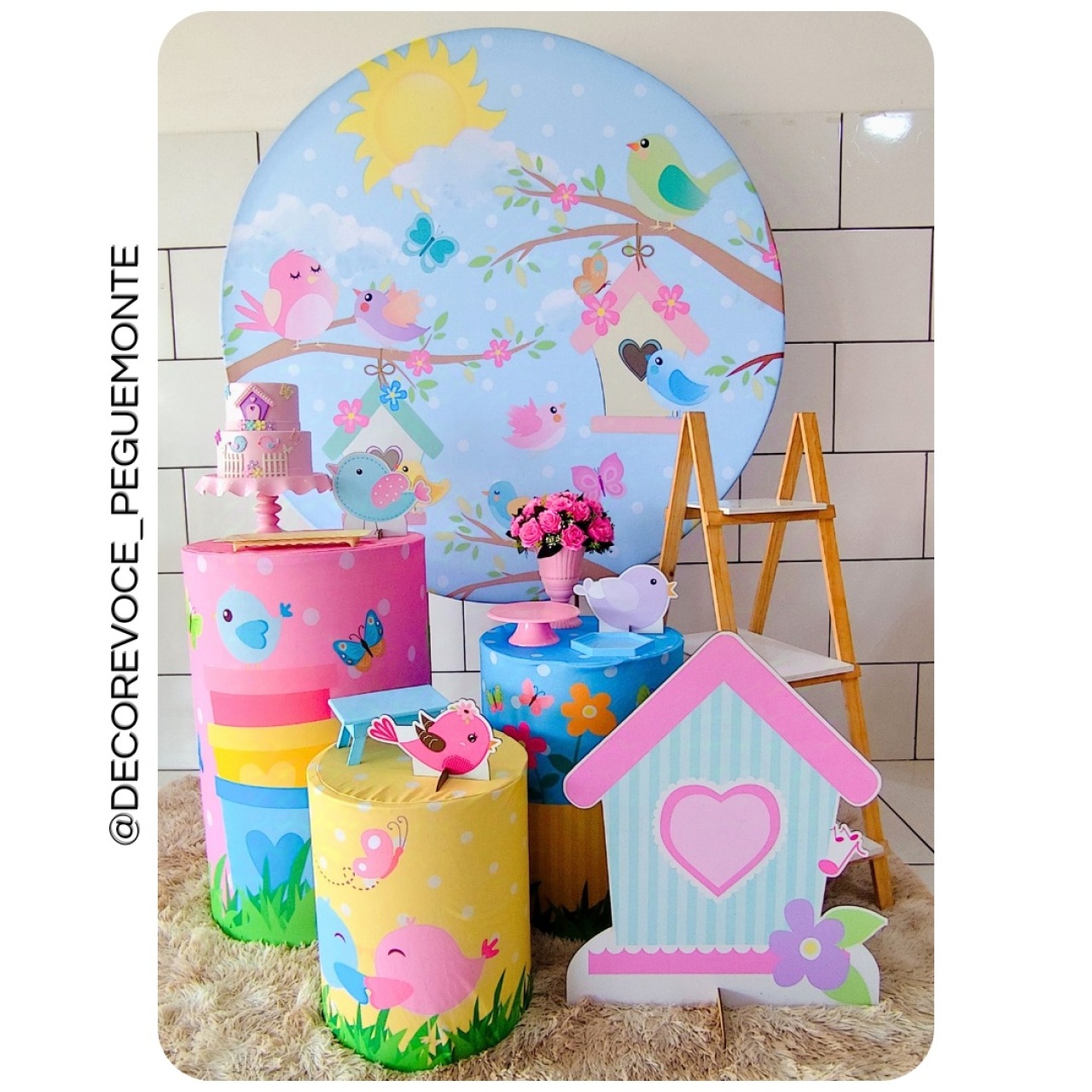 Kit Completo Jardim dos Passarinhos  - Decore Você Pegue & Monte