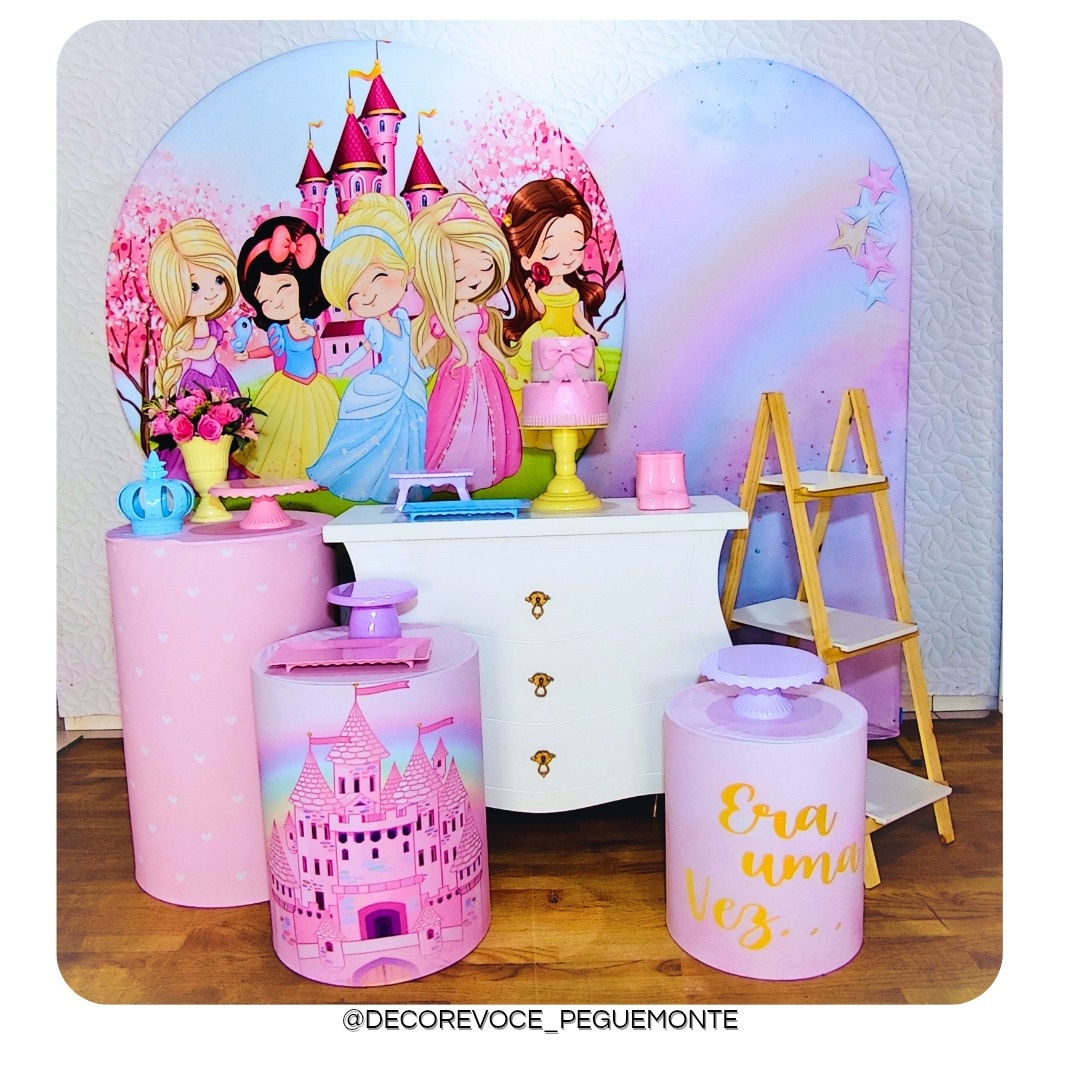 Kit Premium As Princesas Cute - Decore Você Pegue & Monte