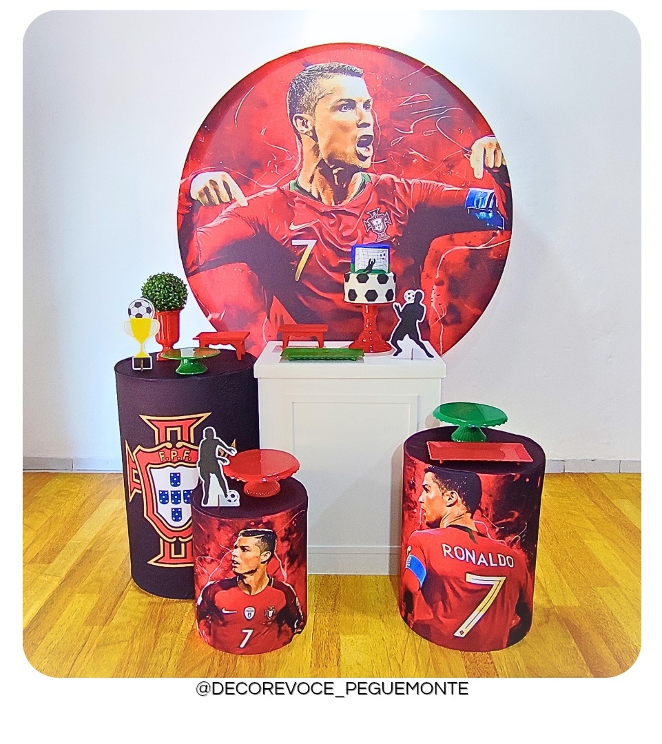 Kit Festejar Cristiano Ronaldo Futebol - Decore Você Pegue & Monte