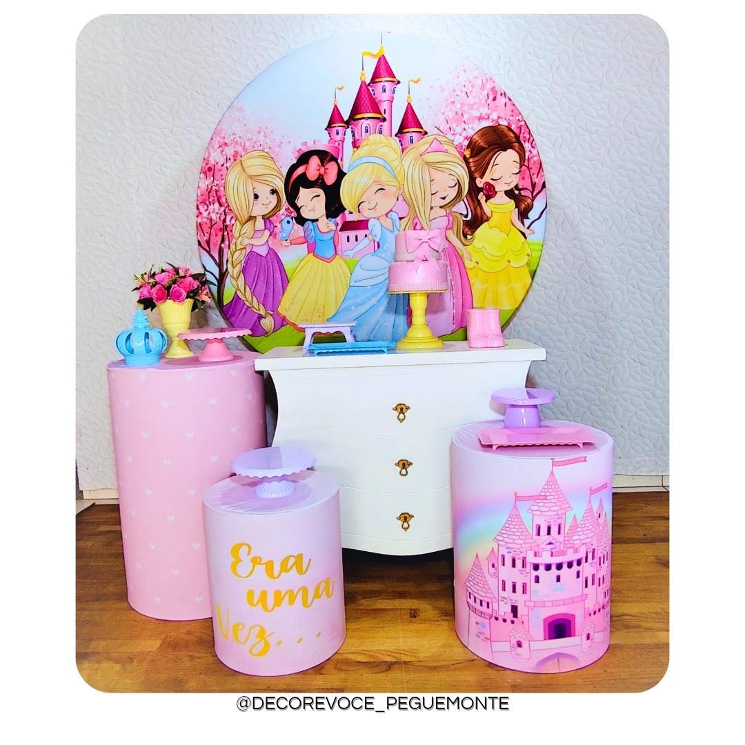Kit Festejar As Princesas Cute - Decore Você Pegue & Monte