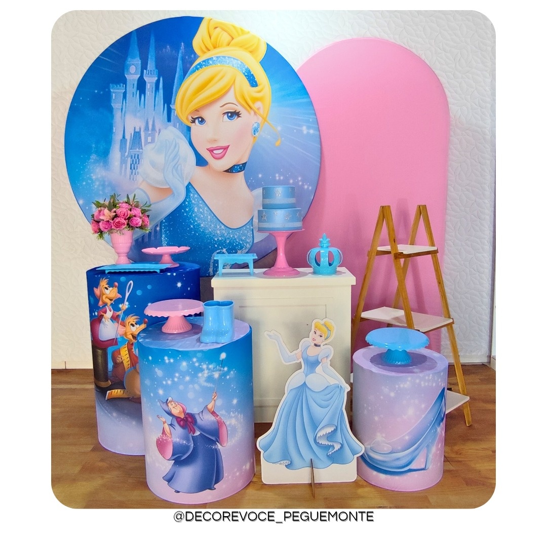 Kit Premium Cinderela  - Decore Você Pegue & Monte
