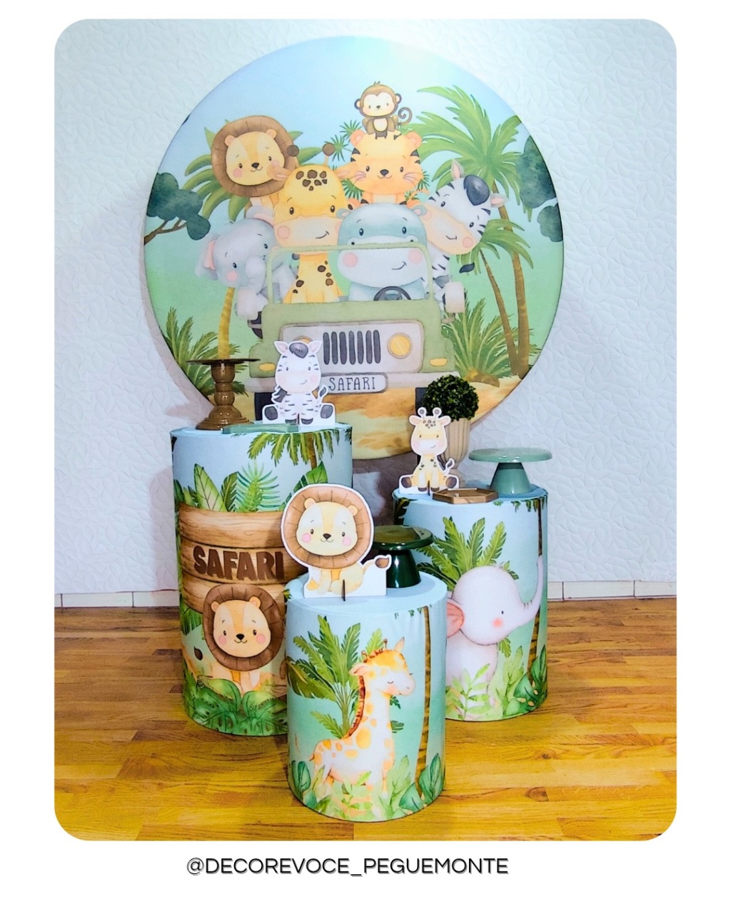 Kit Prático Safari Aquarela  - Decore Você Pegue & Monte