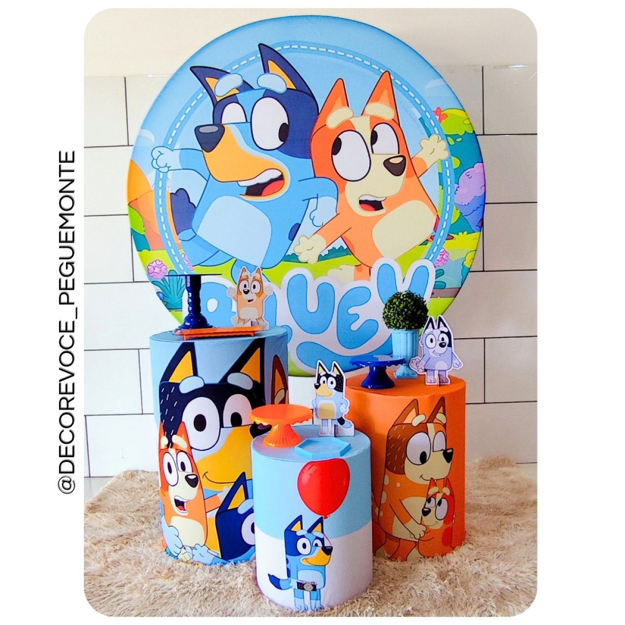 Kit Prático Bluey  - Decore Você Pegue & Monte