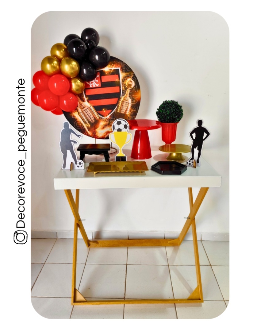 Kit Mesa Flamengo 2 + Mesa - Decore Você Pegue & Monte