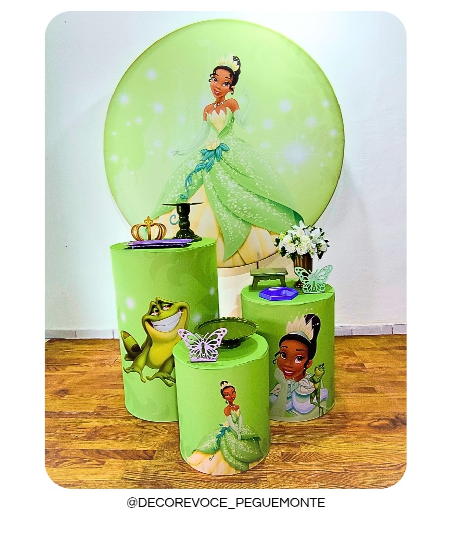 Kit Prático A Princesa E O Sapo (Tiana) - Decore Você Pegue & Monte