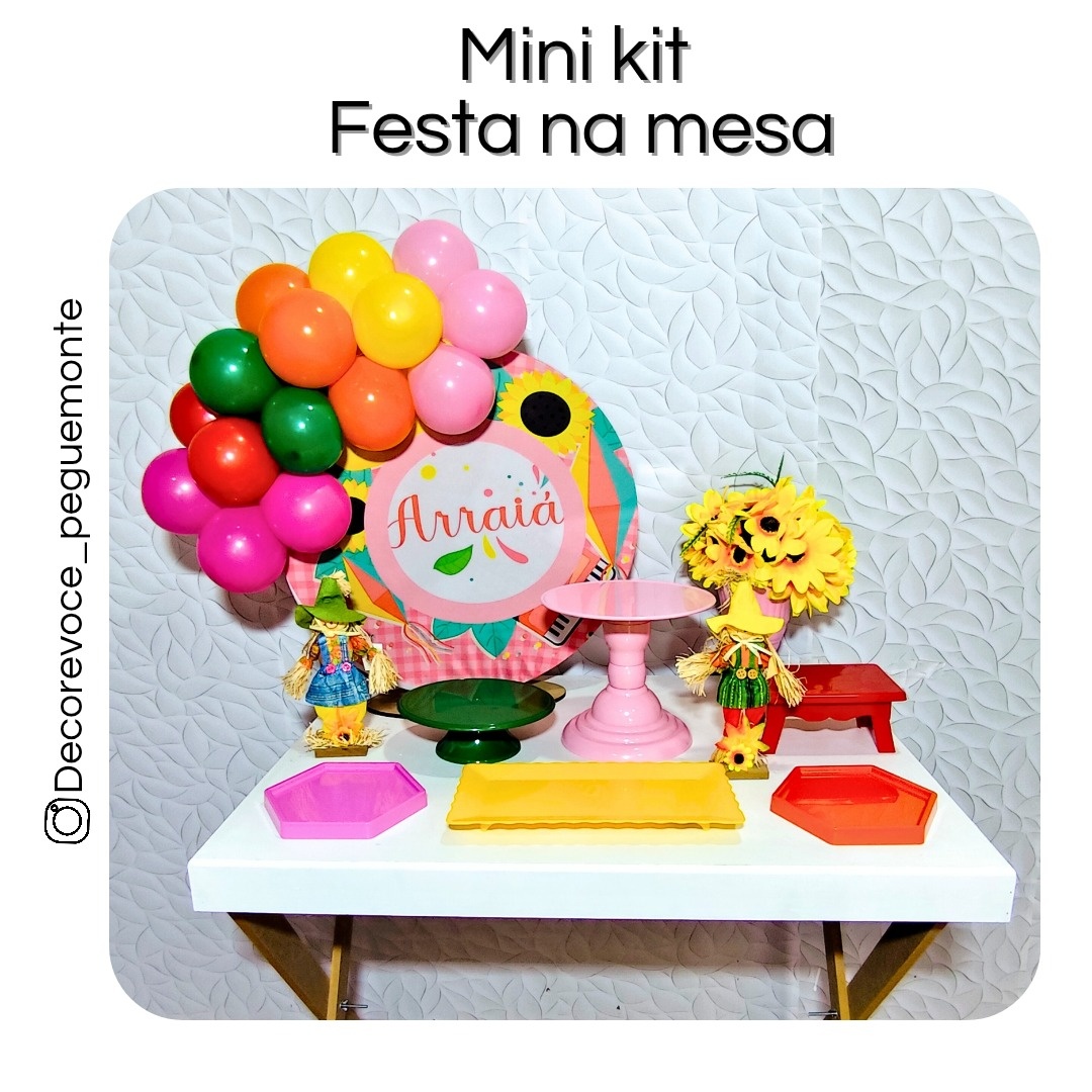 Kit Mesa Arraiá Menina  - Decore Você Pegue & Monte