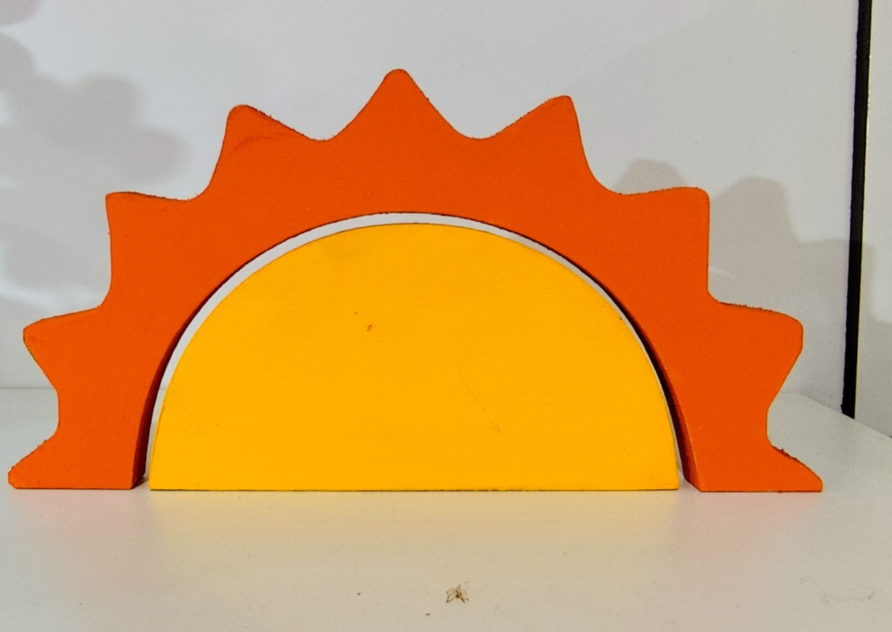 Sol Mdf (Amarelo E Laranja) - Decore Você Pegue & Monte