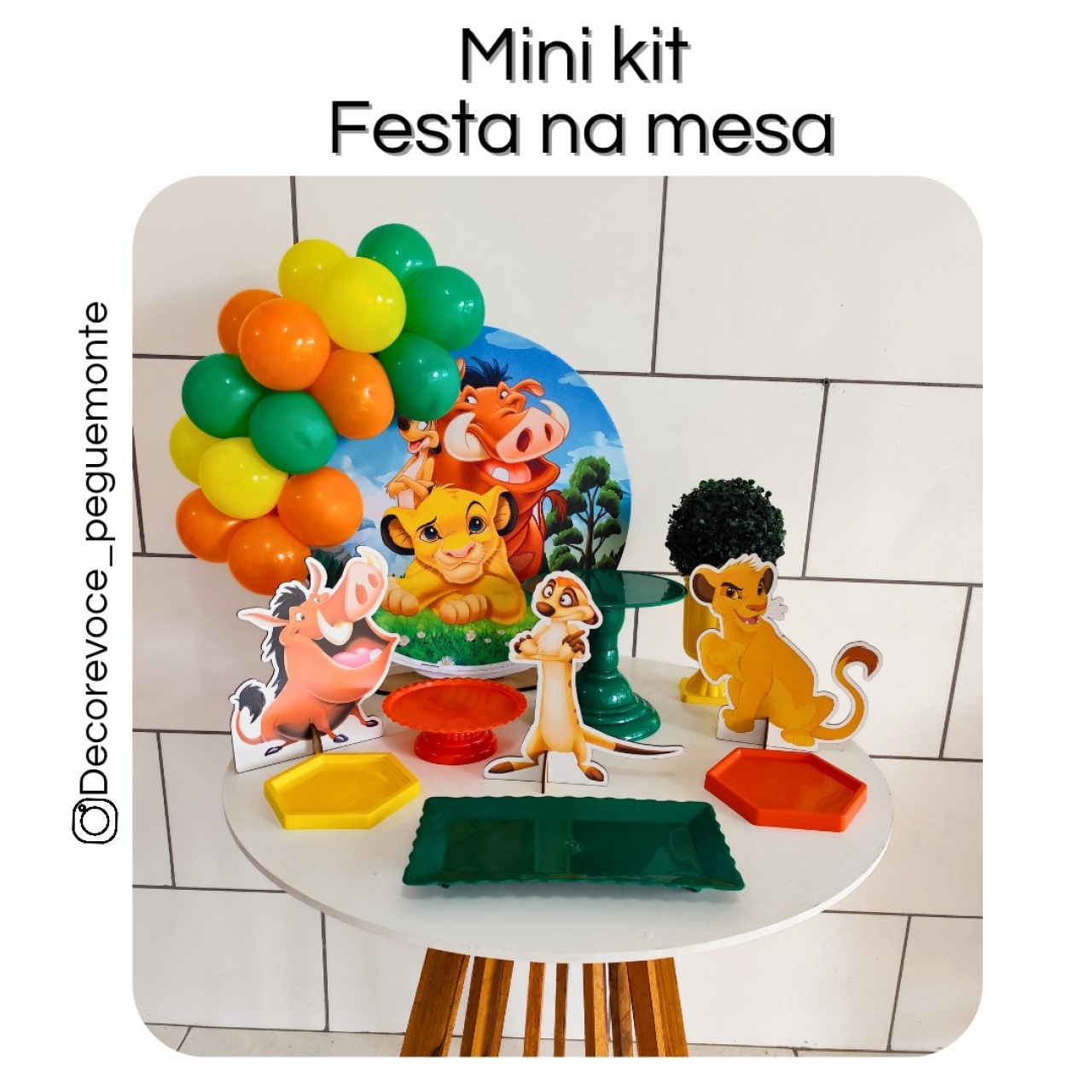 Kit Mesa Rei Leão  - Decore Você Pegue & Monte