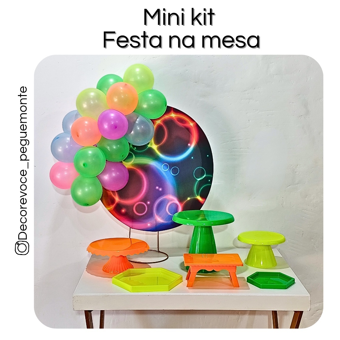 Kit Mesa Neon 1 Menino - Decore Você Pegue & Monte