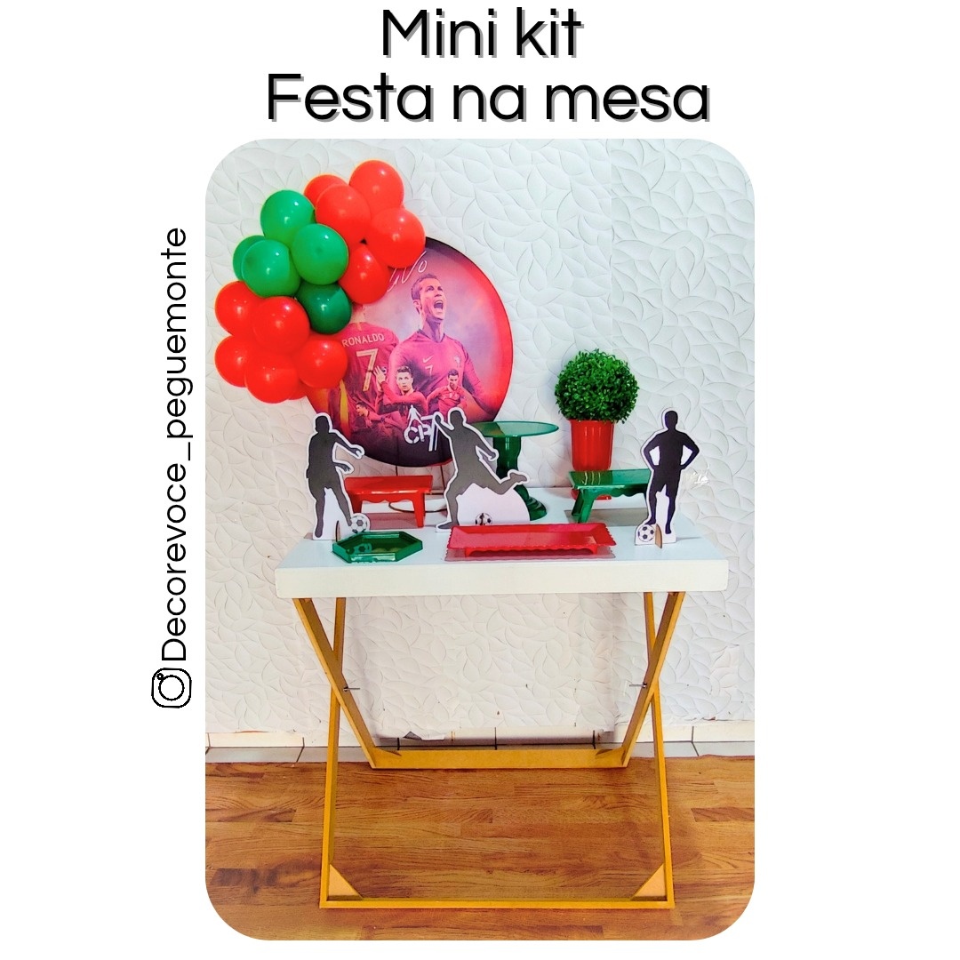 Kit Mesa Cristiano Ronaldo + Mesa - Decore Você Pegue & Monte