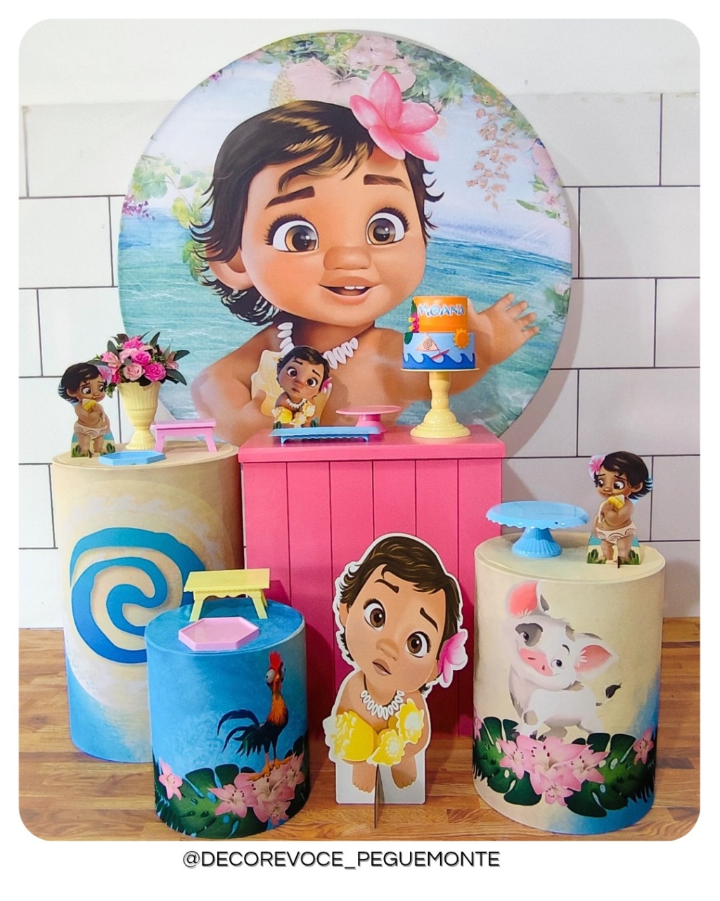 Kit Festejar Moana Baby  - Decore Você Pegue & Monte