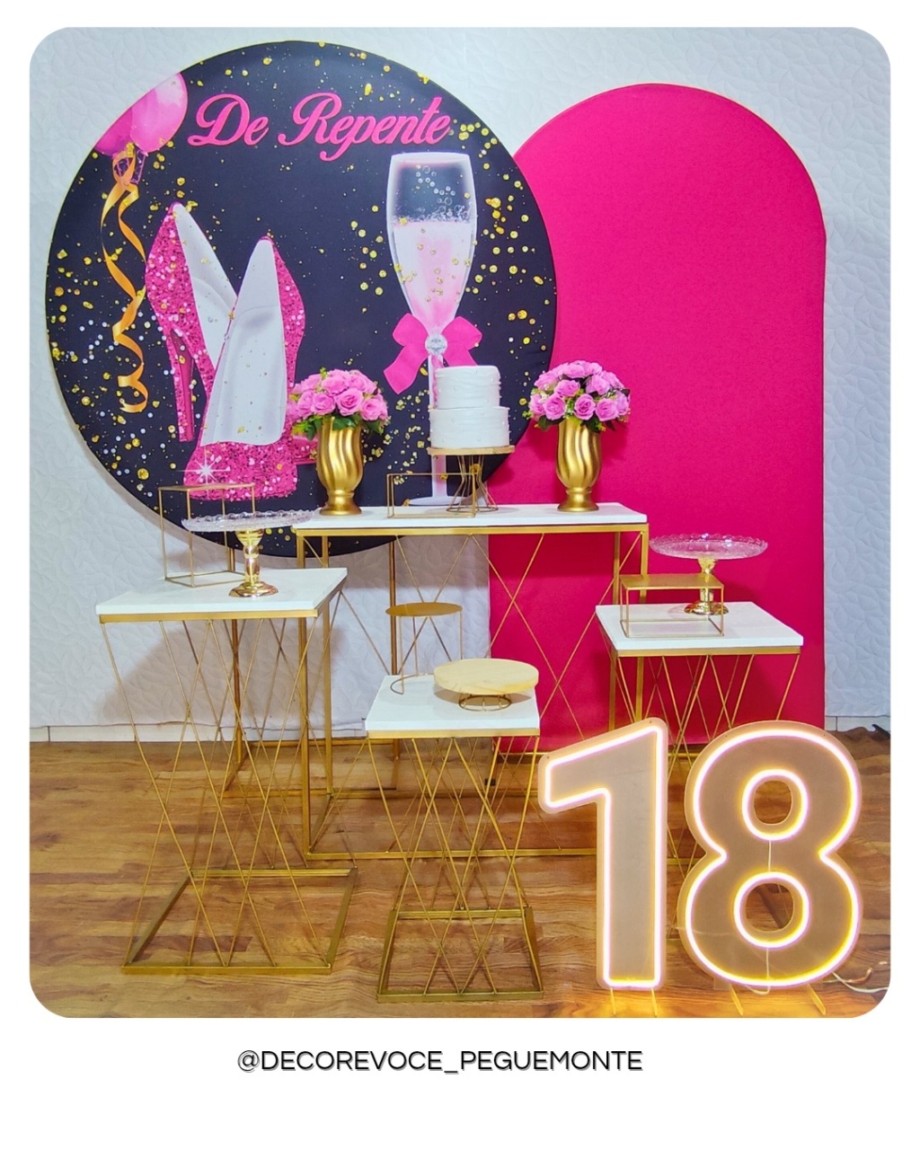 Kit Adulto de Repente Rosa 3 - Decore Você Pegue & Monte