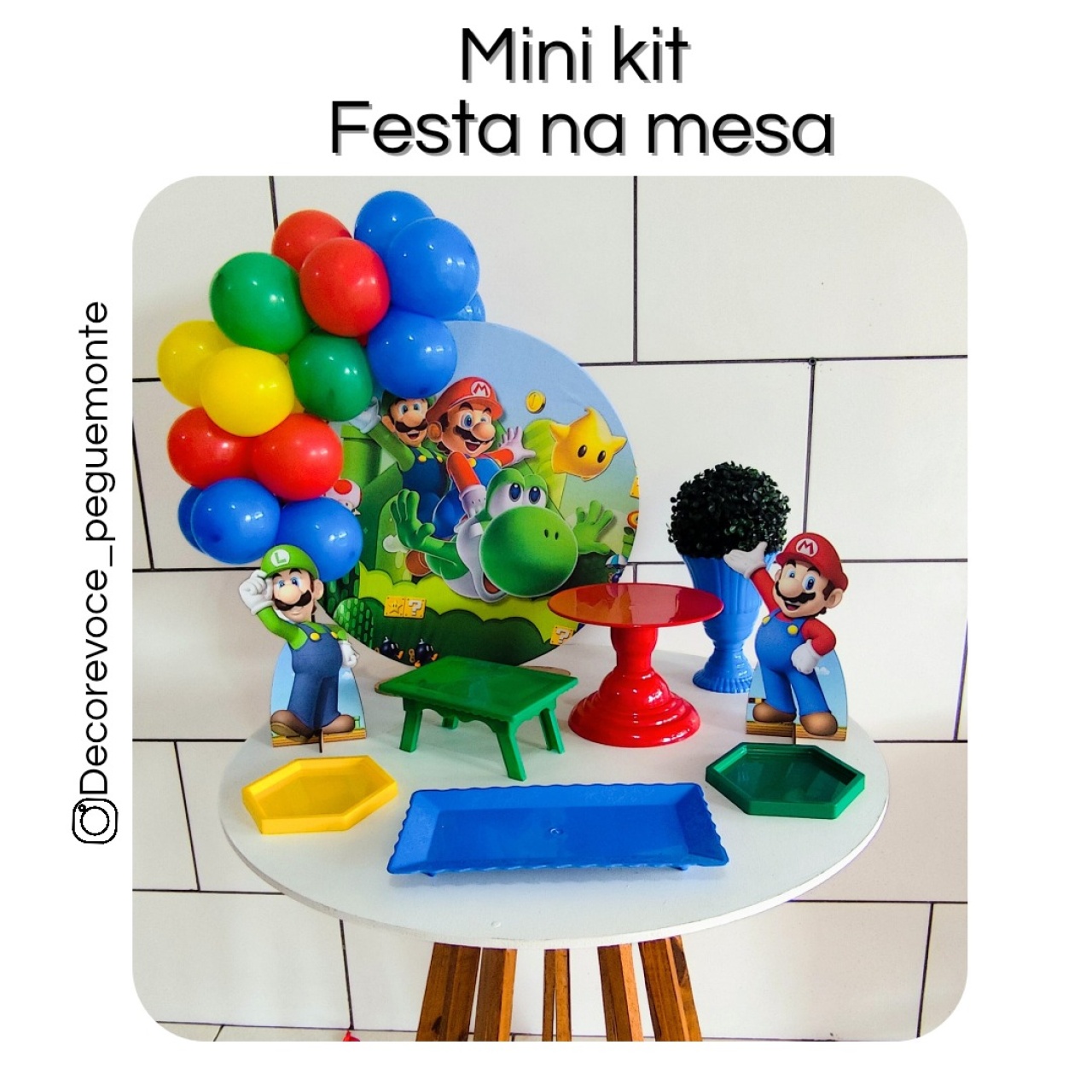Kit Mesa Super Mário  - Decore Você Pegue & Monte