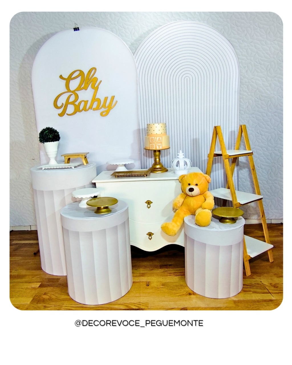 Kit Premium Oh Baby Branco 1 - Decore Você Pegue & Monte