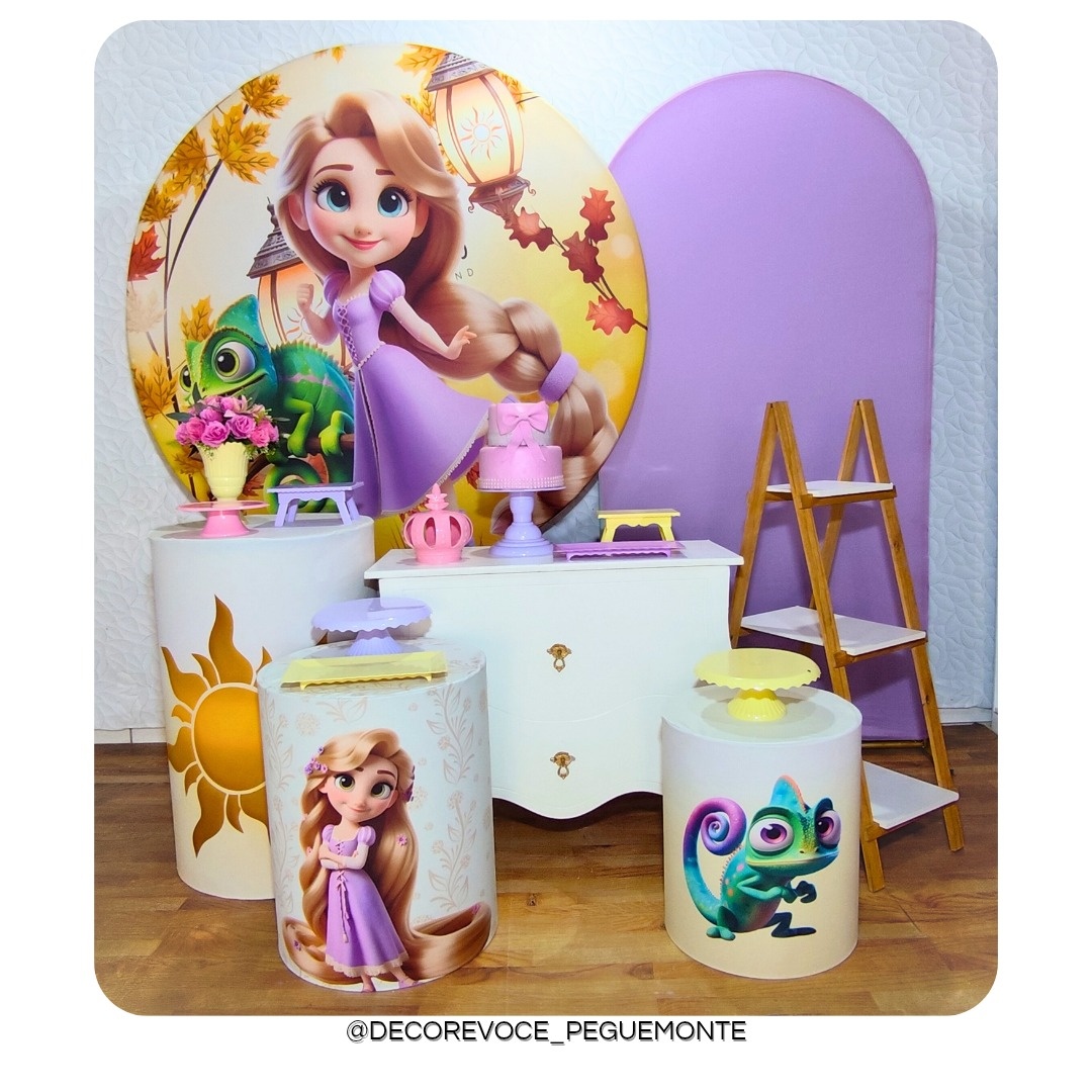 Kit Premium Rapunzel  - Decore Você Pegue & Monte