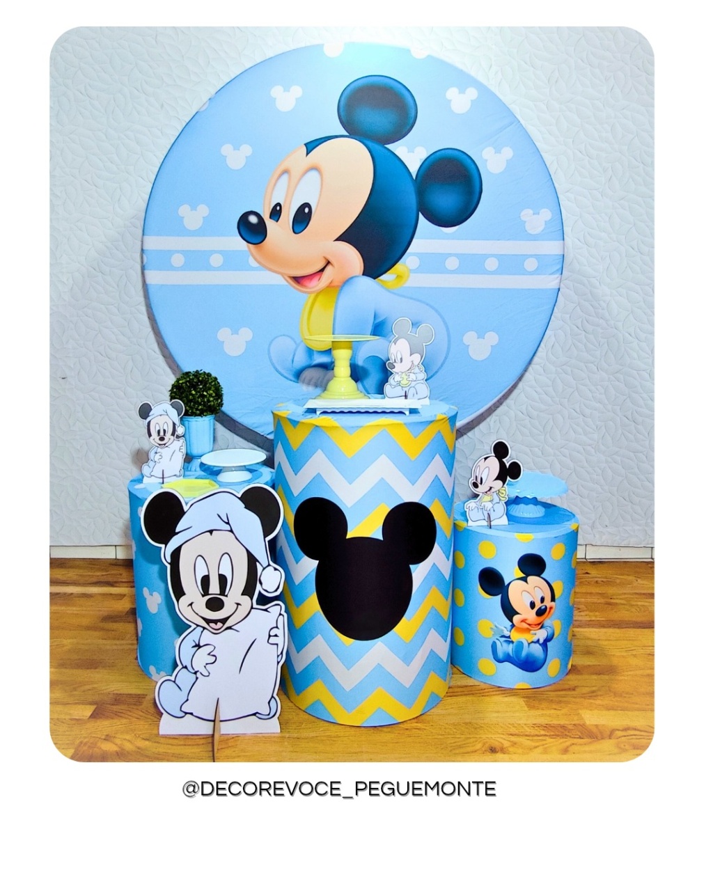Kit Prático Mickey Baby - Decore Você Pegue & Monte