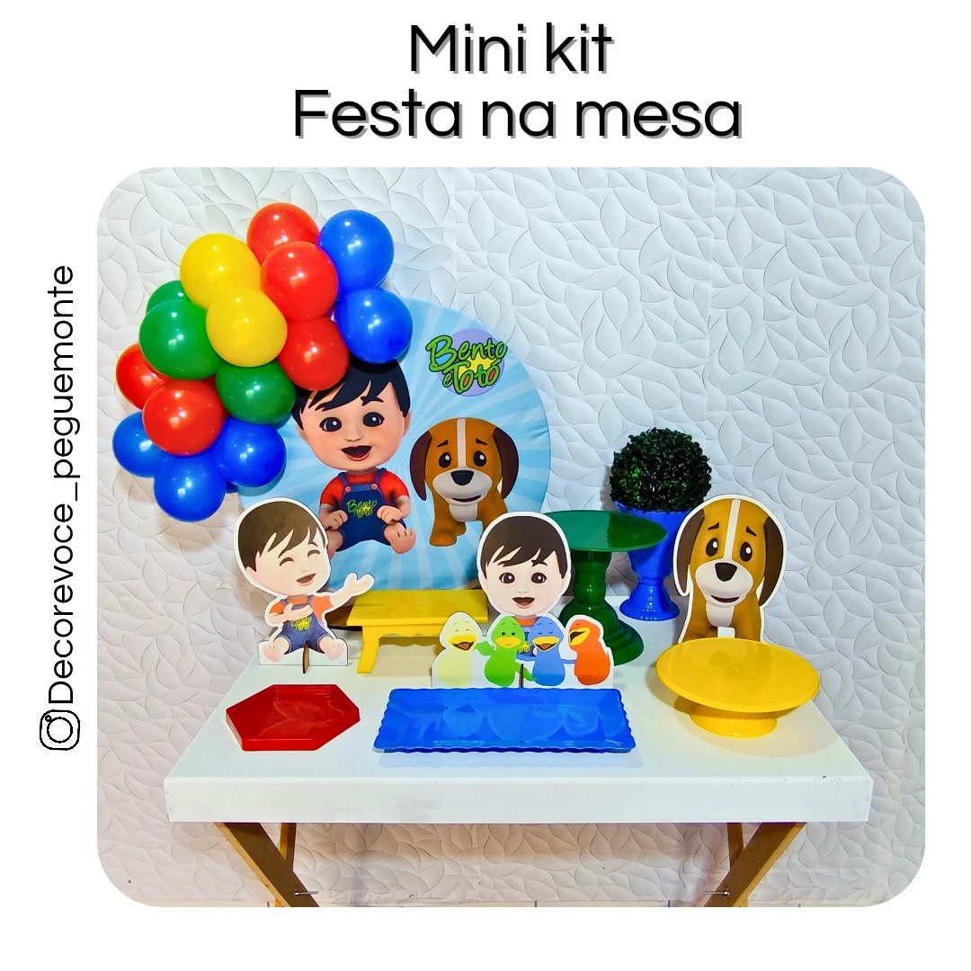 Kit Mesa Bento E O Totó  - Decore Você Pegue & Monte