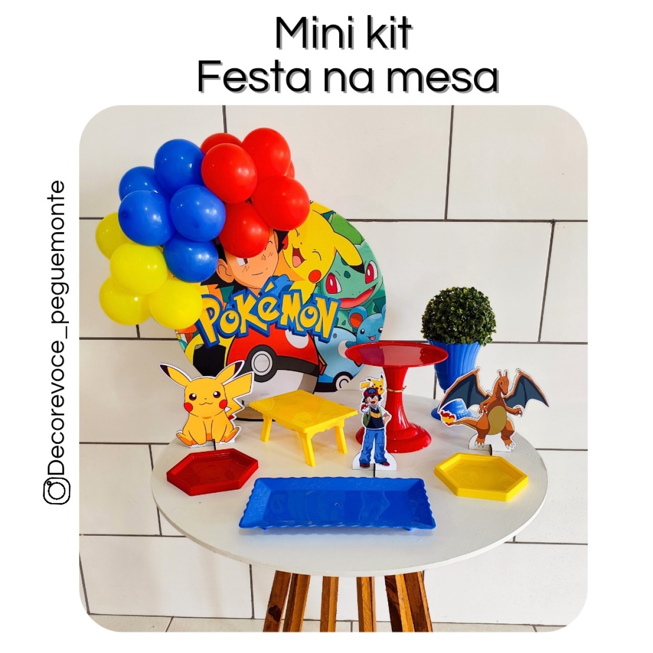 Kit Mesa Pokémon  - Decore Você Pegue & Monte