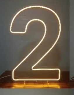 2 Número Led   - Decore Você Pegue & Monte