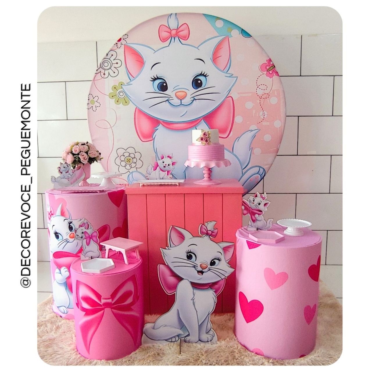 Kit Festejar Gatinha Marie  - Decore Você Pegue & Monte