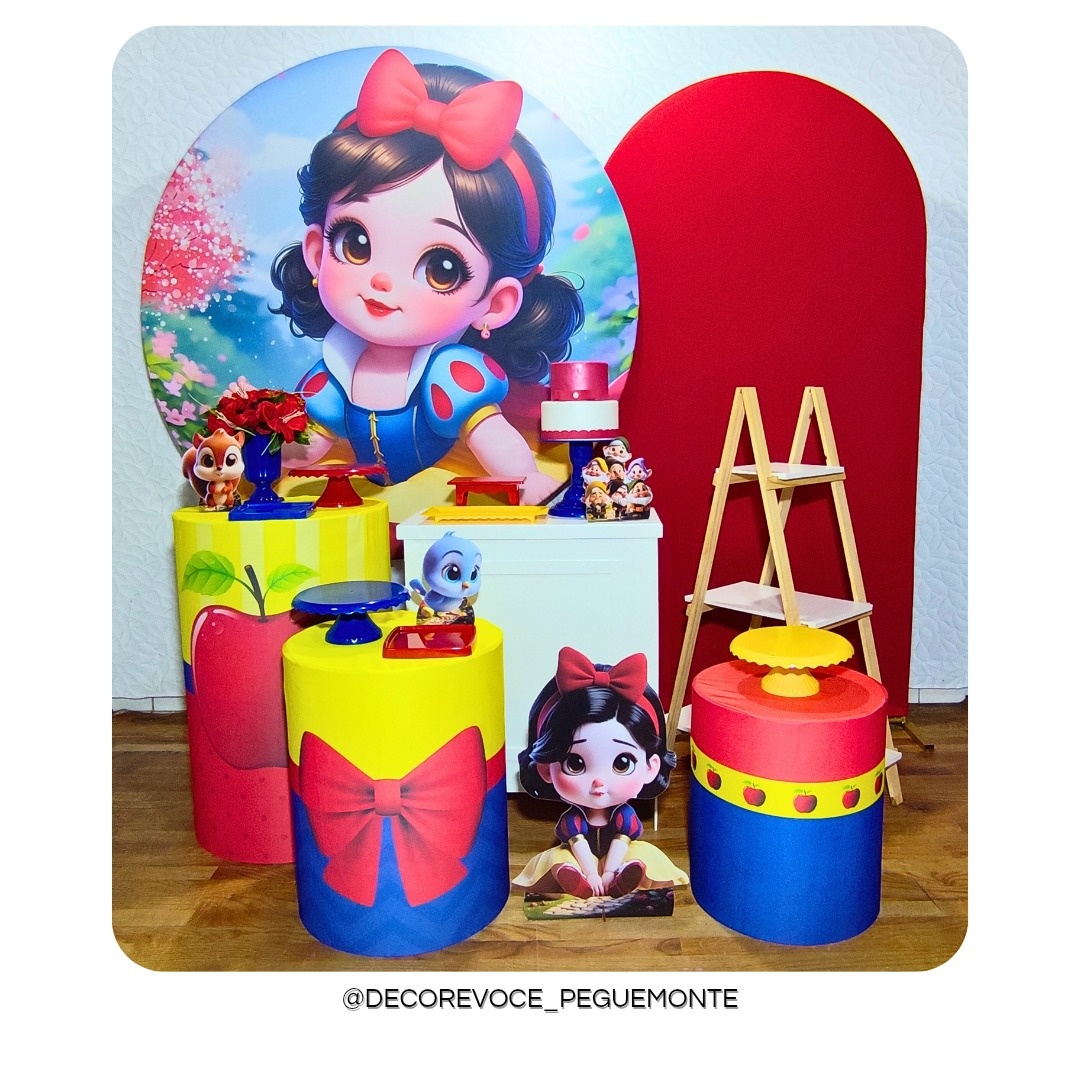 Kit Premium Branca de Neve Cute - Decore Você Pegue & Monte