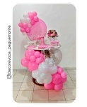 Kit Mesa Rosa Com Glitter + Mesa + Balão 2 - imagem 2