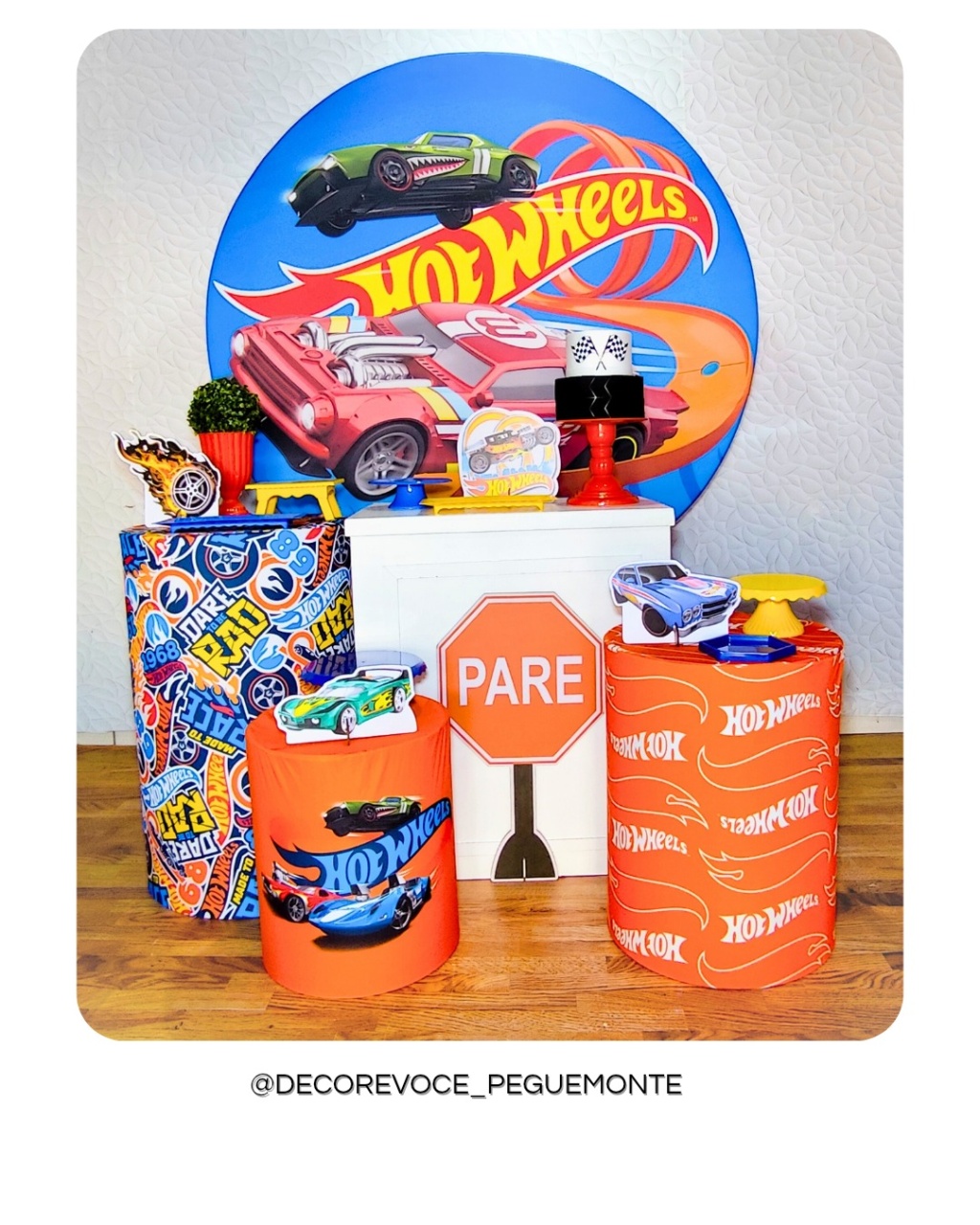 Kit Festejar Hotwheels - Decore Você Pegue & Monte