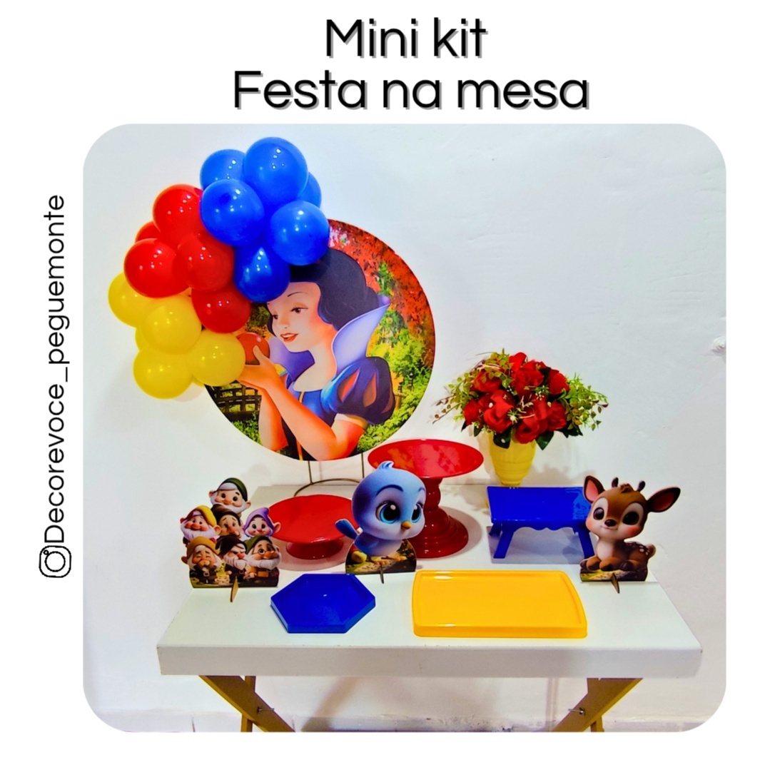 Kit Mesa Branca de Neve  - Decore Você Pegue & Monte