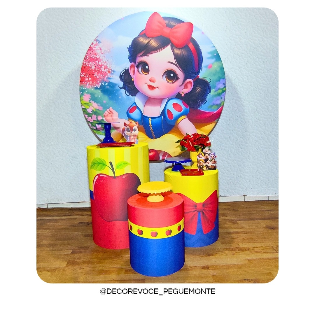 Kit Prático Branca de Neve Cute - Decore Você Pegue & Monte