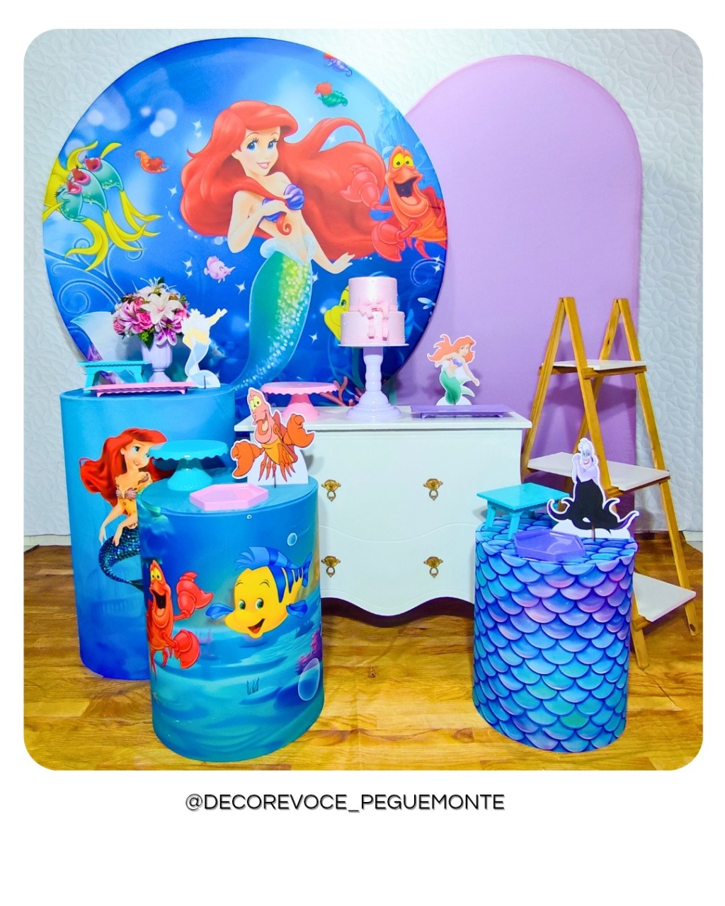 Kit Premium Sereia Ariel  - Decore Você Pegue & Monte
