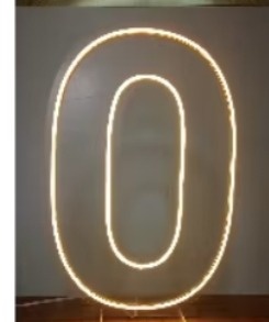 0 Número Led   - Decore Você Pegue & Monte