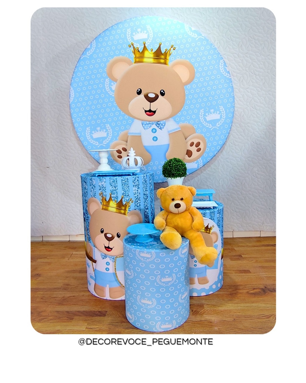 Kit Prático Ursinho Azul Claro  - Decore Você Pegue & Monte