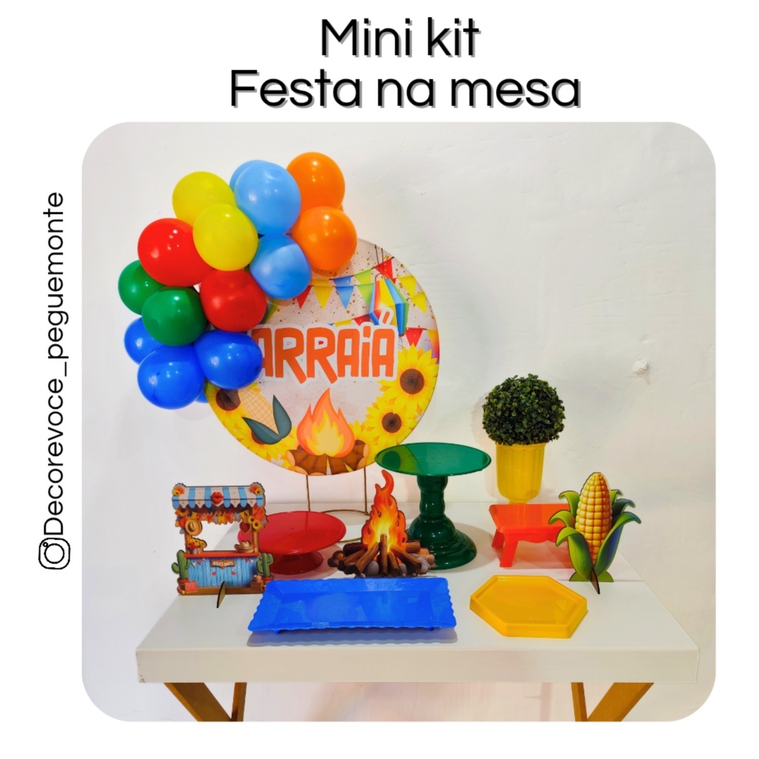 Kit Mesa Arraiá 7 - Decore Você Pegue & Monte