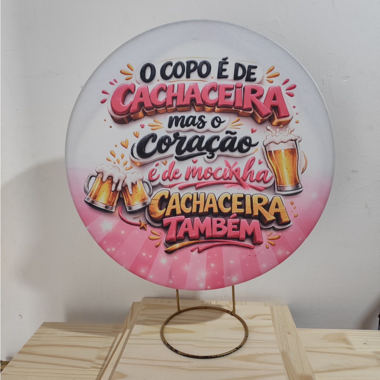 Kit Mesa Coração de Cachaceira (Boteco) - Decore Você Pegue & Monte