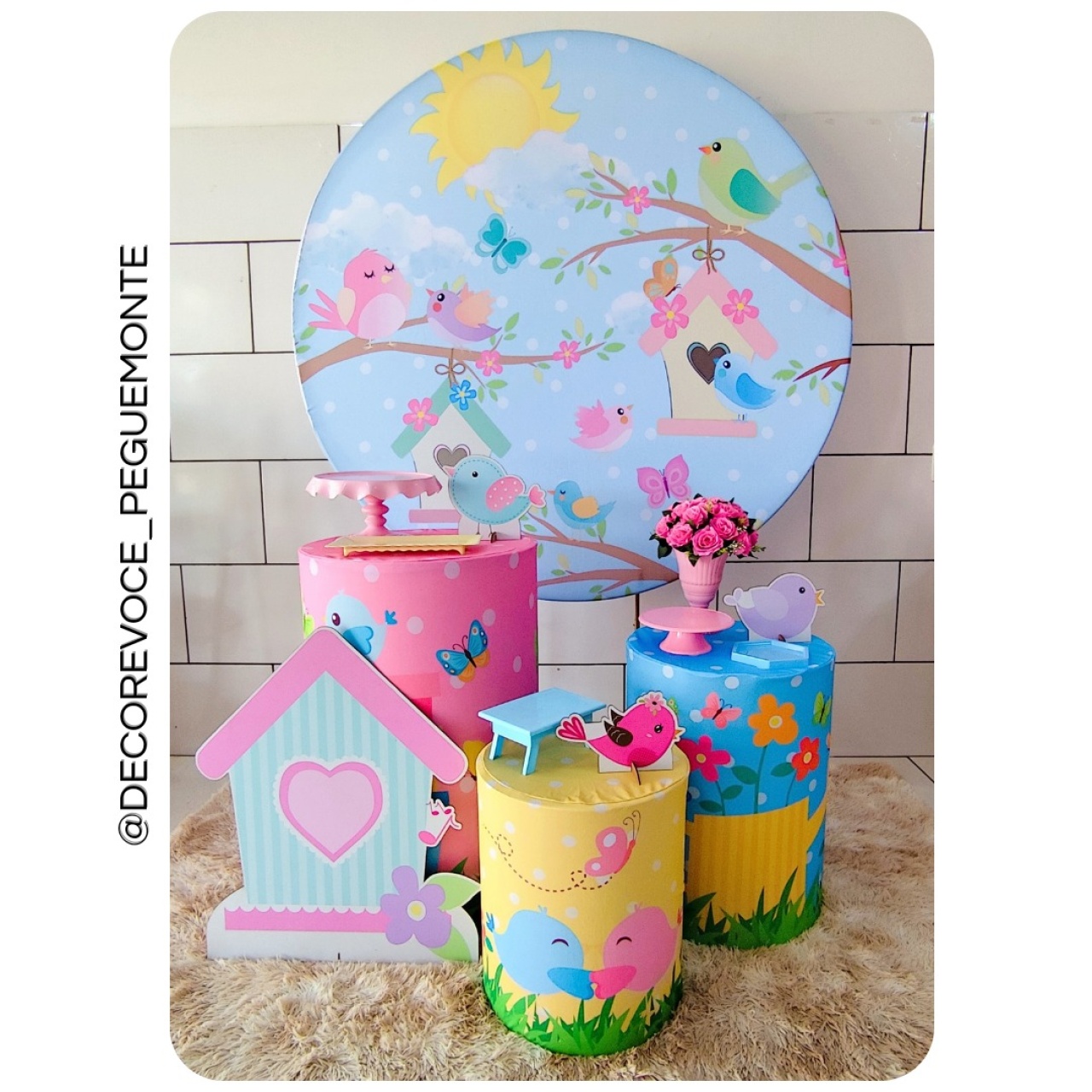Kit Prático Jardim dos Passarinhos  - Decore Você Pegue & Monte