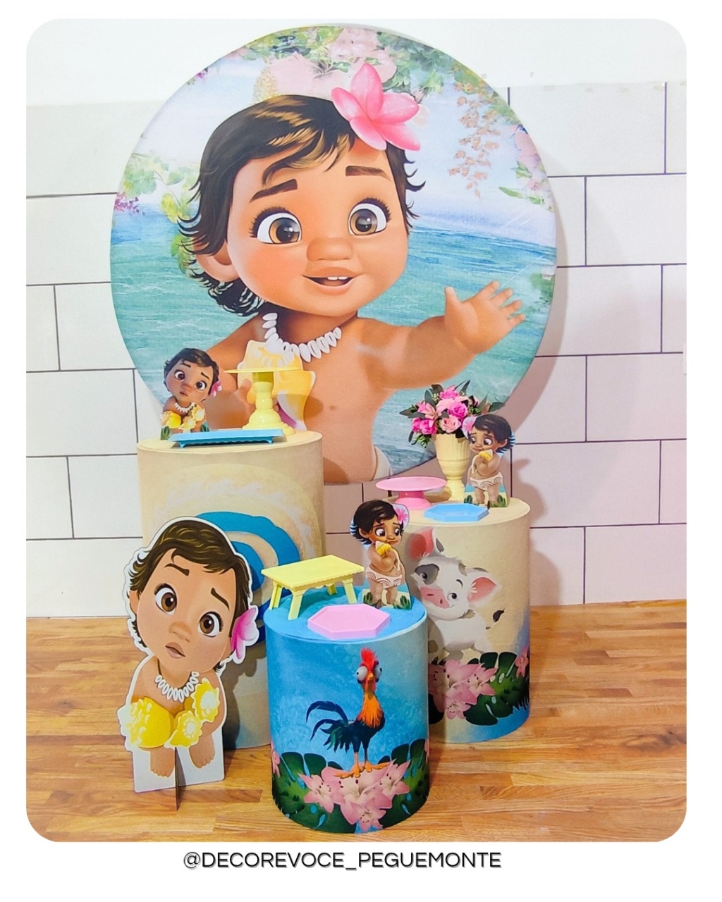 Kit Prático Moana Baby  - Decore Você Pegue & Monte