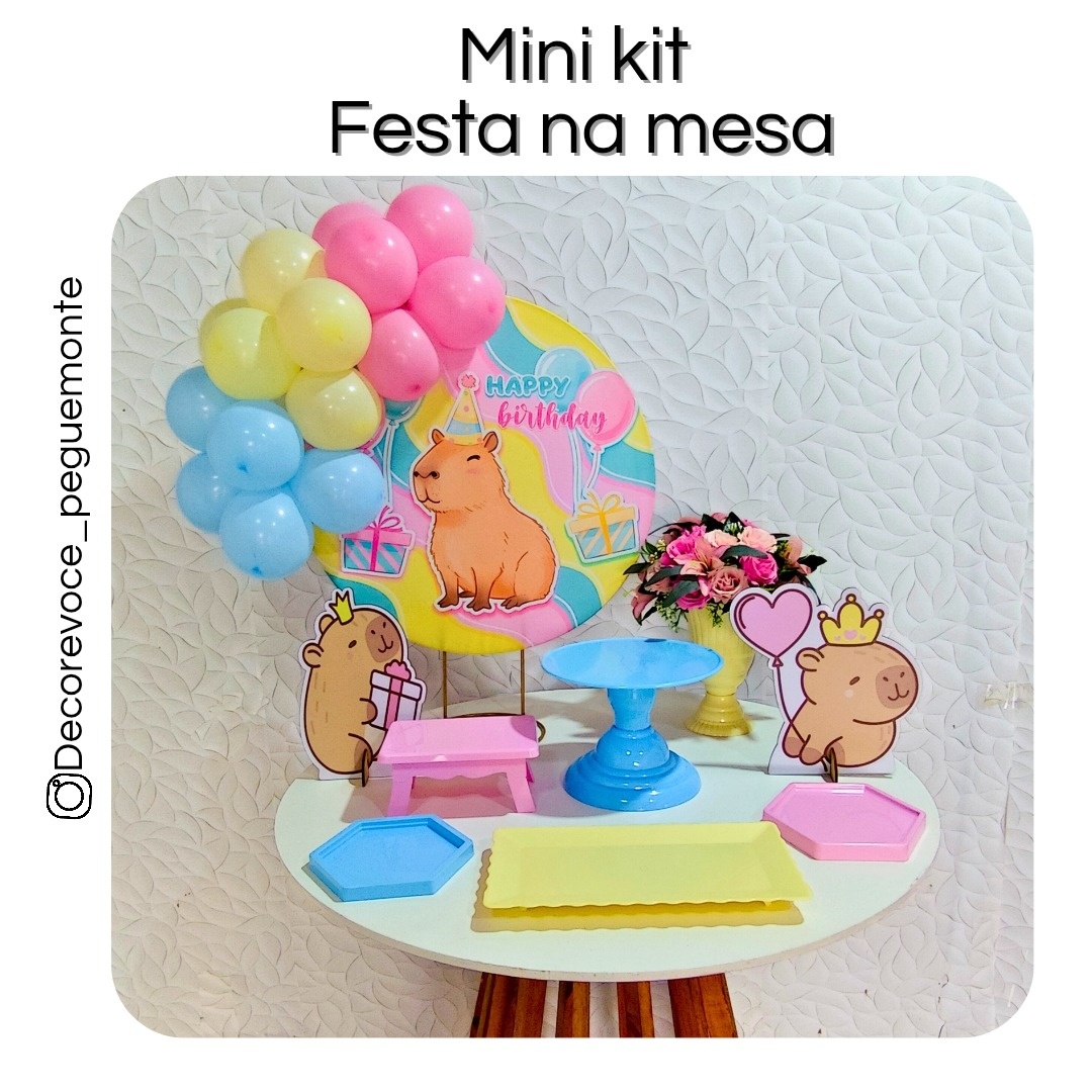 Kit Mesa Capivara 1 - Decore Você Pegue & Monte
