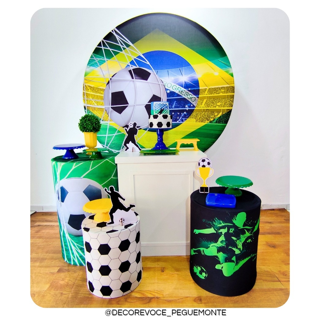 Kit Festejar Futebol Brasil  - Decore Você Pegue & Monte