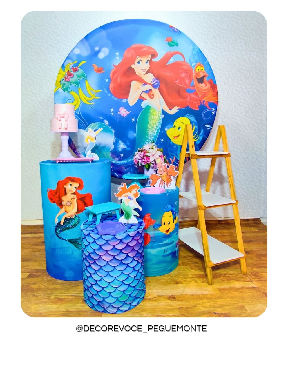 Kit Completo Sereia Ariel   - Decore Você Pegue & Monte