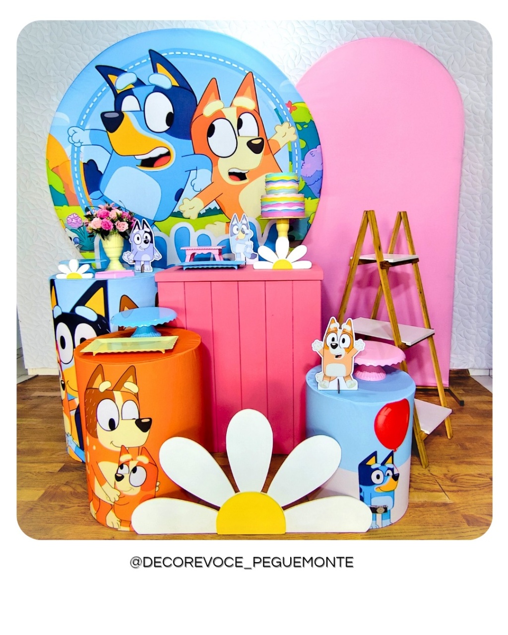 Kit Premium Bluey Menina  - Decore Você Pegue & Monte