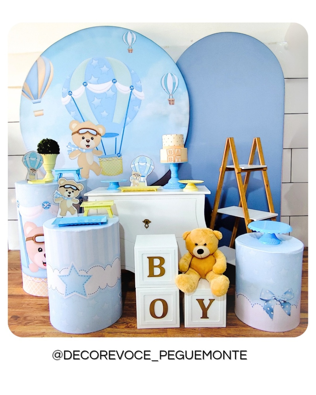Kit Premium Ursinho Baloeiro 2 - Decore Você Pegue & Monte